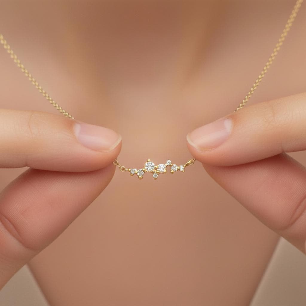 Cluster Necklace Gift for Women / Minimalist Layering Necklace / Necklace Gift for Her