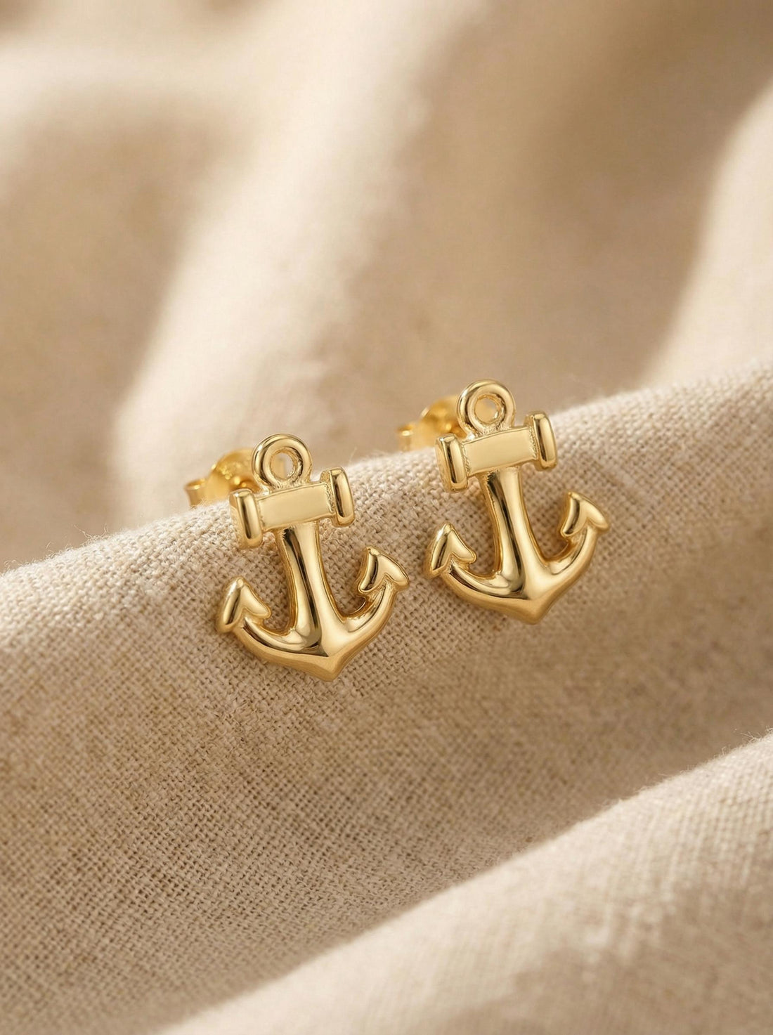 Anchor Stud Earrings, Anchor Earrings, Tiny Anchor Earrings, Minimalist Earrings for Women