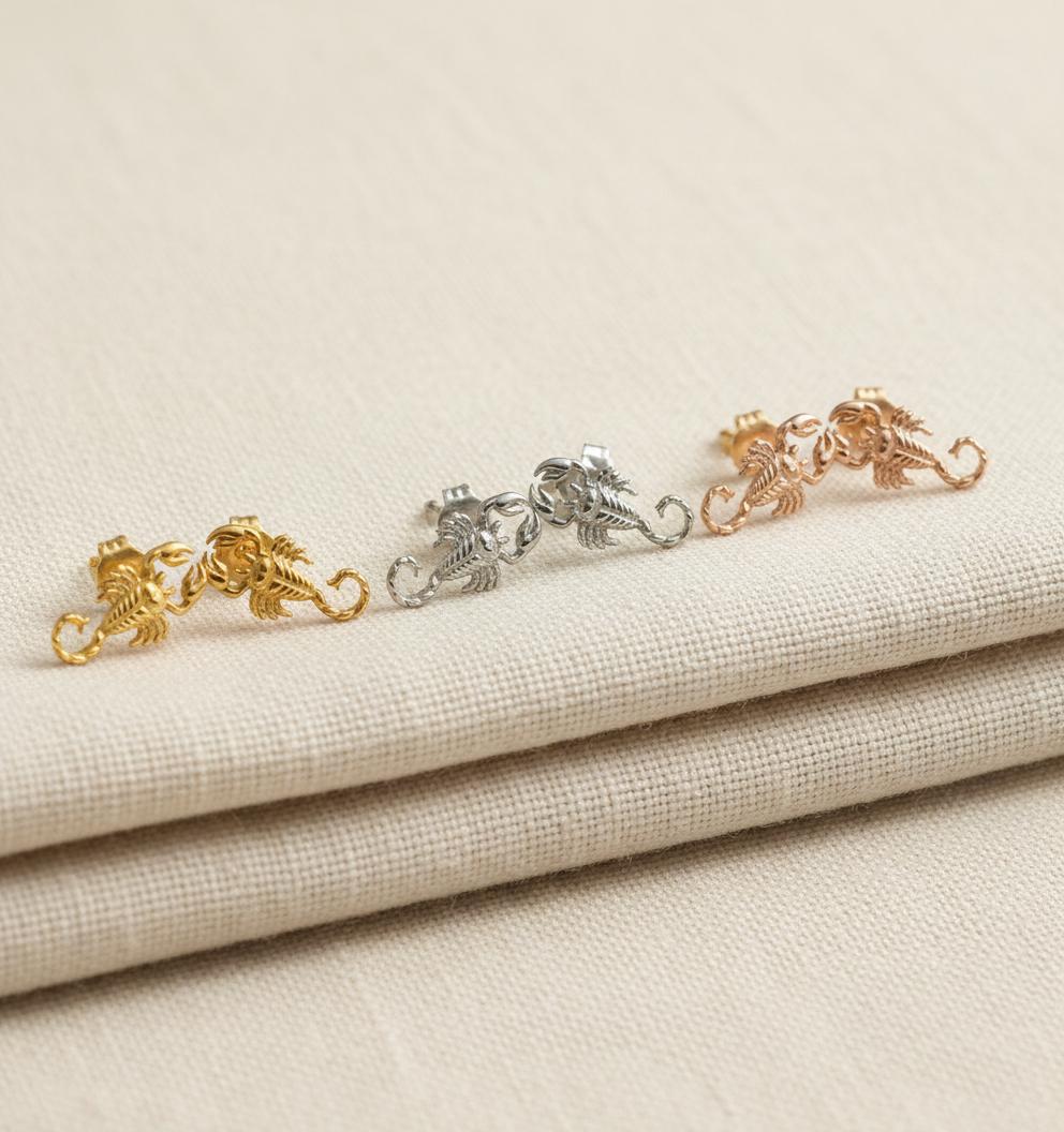 Scorpion Stud Earrings, Scorpion Studs, Animal Earring For Women, Dainty Stud Earring, Insect Jewelry, Gift for her