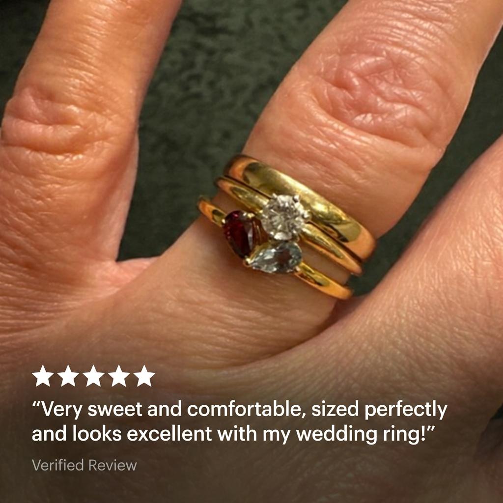 Personalized Birthstone Ring, 18K Gold Custom Heart Ring, Marquise Diamond Ring, Anniversary Ring Gift for Women