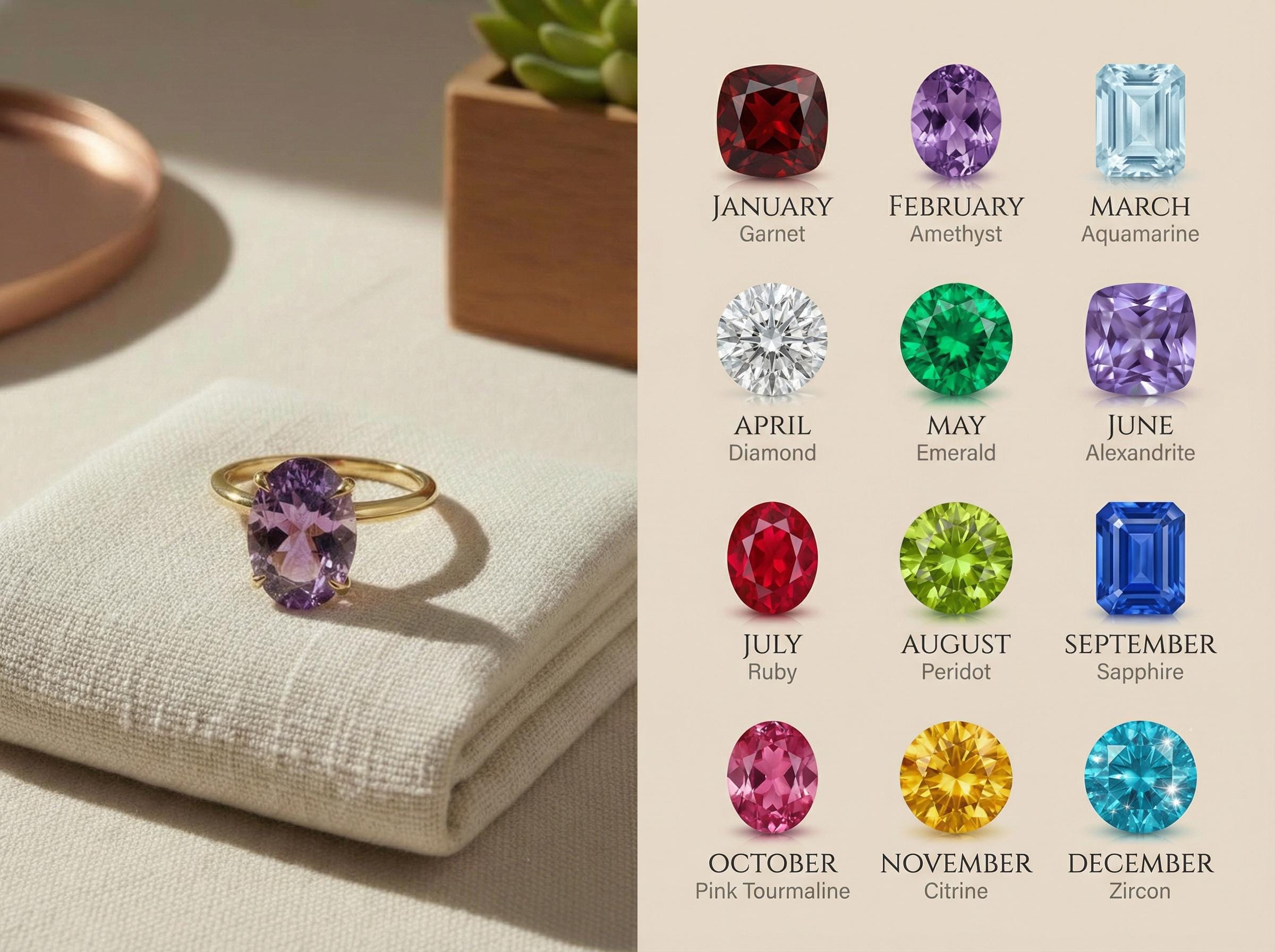 Amethyst Engagement Ring Oval Solitaire Ring Minimalist Travel Ring Feburary Birthstone