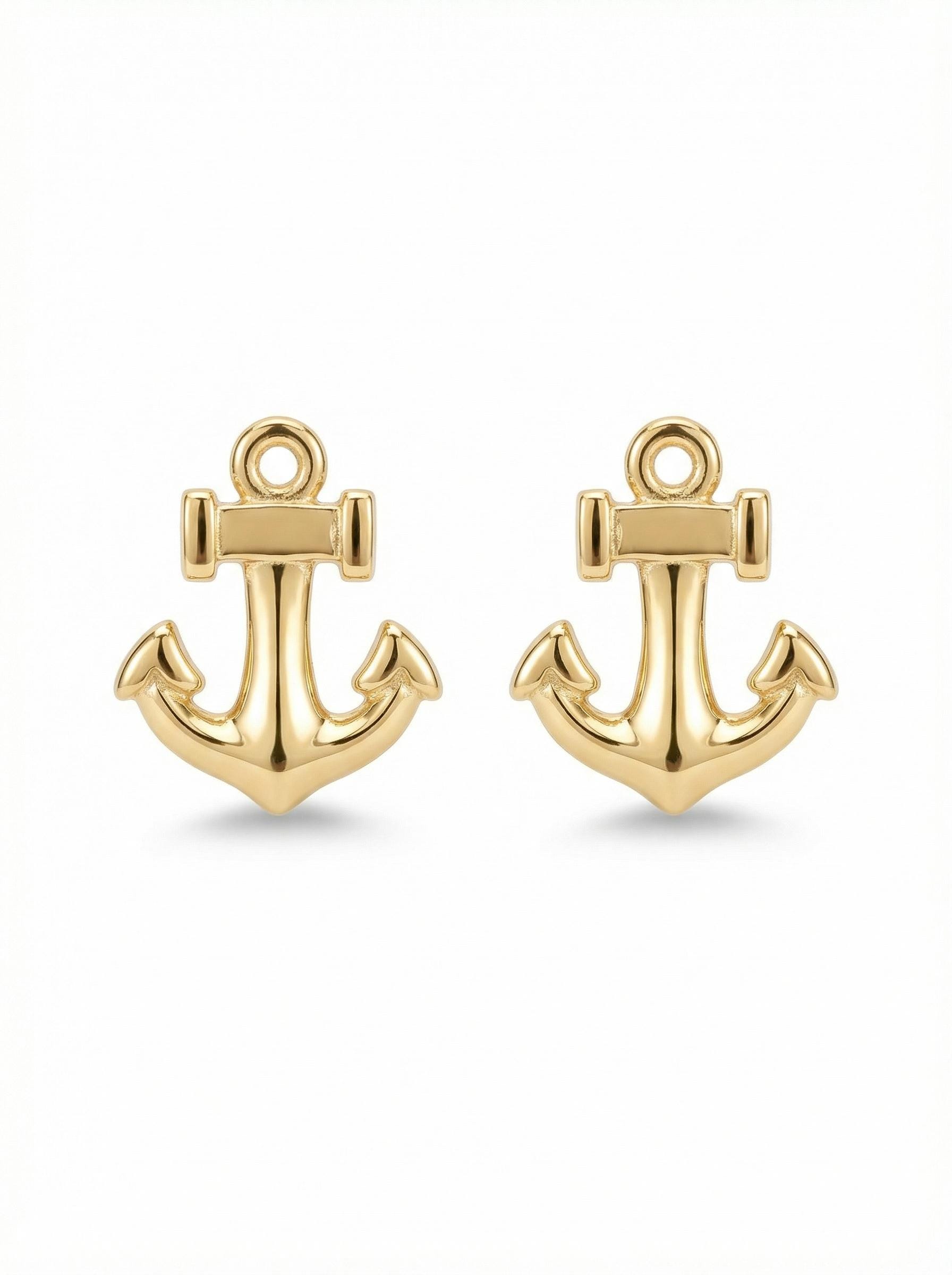 Anchor Stud Earrings, Anchor Earrings, Tiny Anchor Earrings, Minimalist Earrings for Women