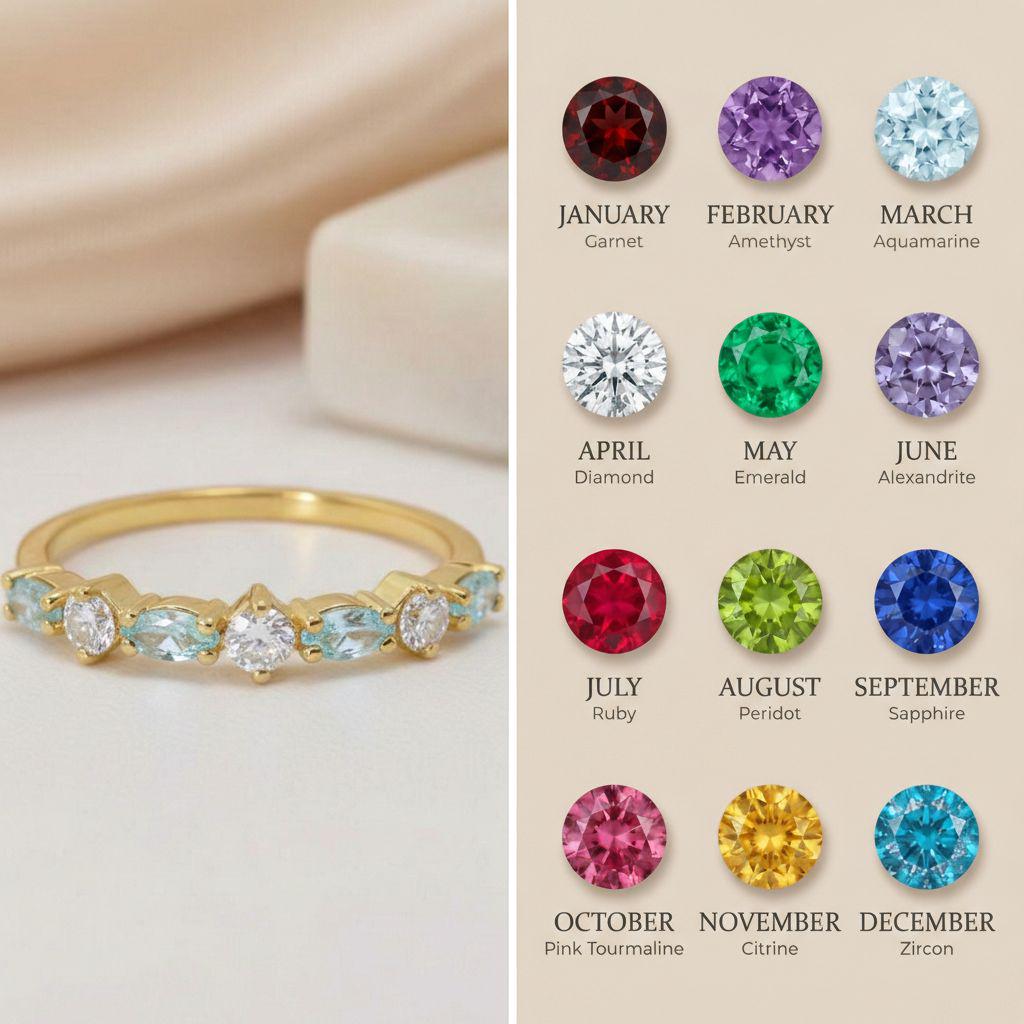 Aquamarine Wedding Band Art Deco Marquise Ring Light Blue March Birthstone Anniversary Ring Alternating Stone Stacking Band Custom Jewelry