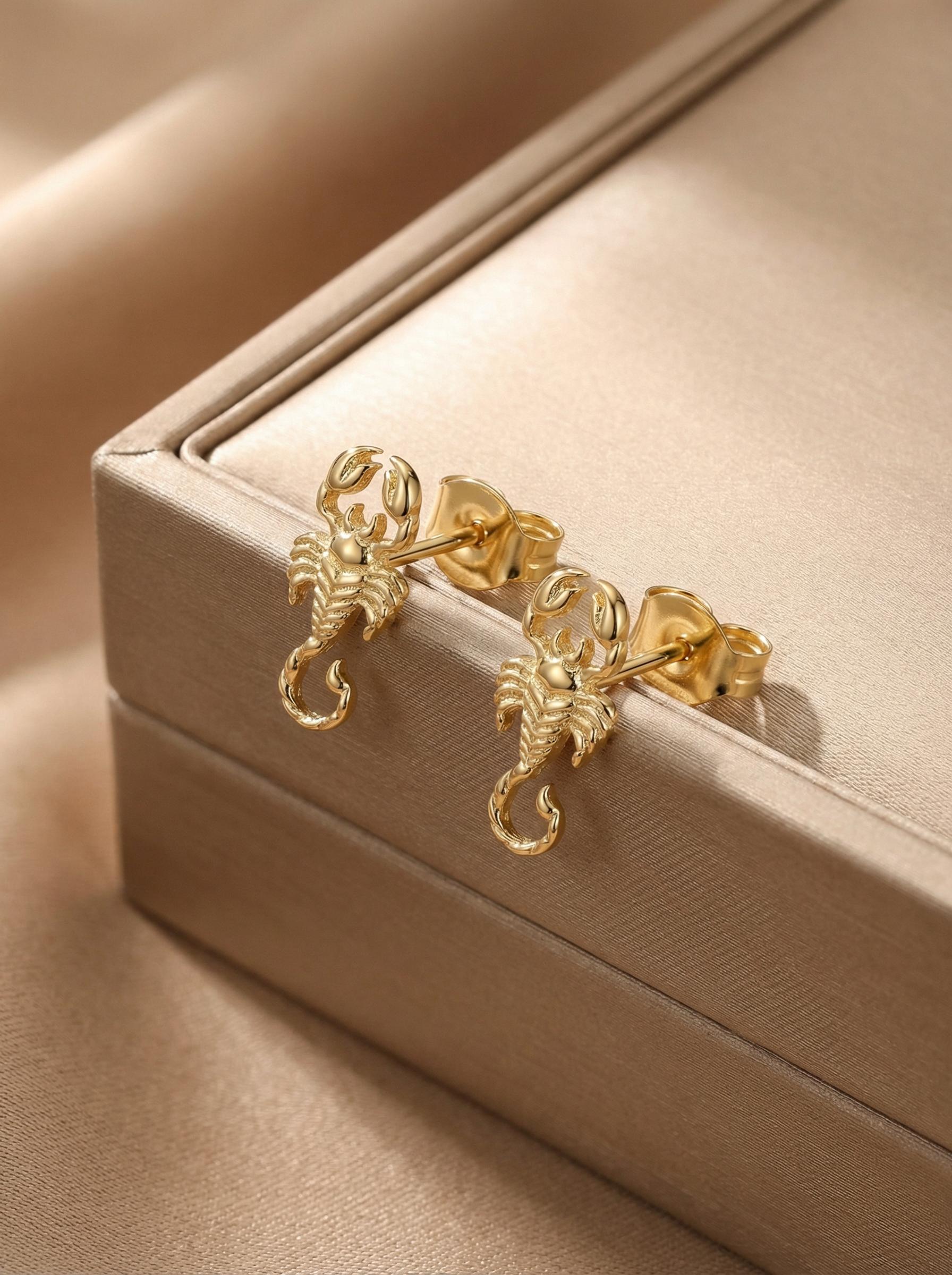 Scorpion Stud Earrings, Scorpion Studs, Animal Earring For Women, Dainty Stud Earring, Insect Jewelry, Gift for her