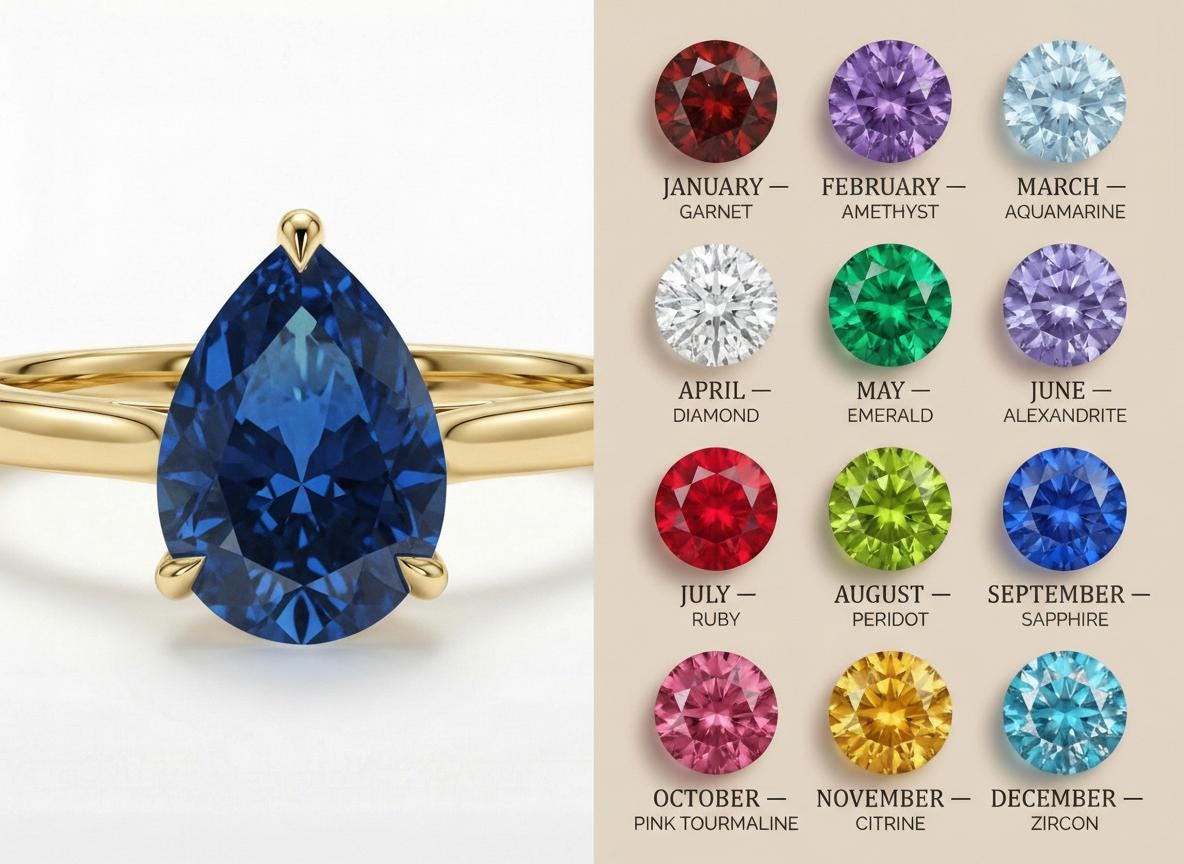London Blue Topaz Birthstone  Ring, Pear Cut Solitaire Engagement Ring, December Gemstone, Teardrop Promise Ring