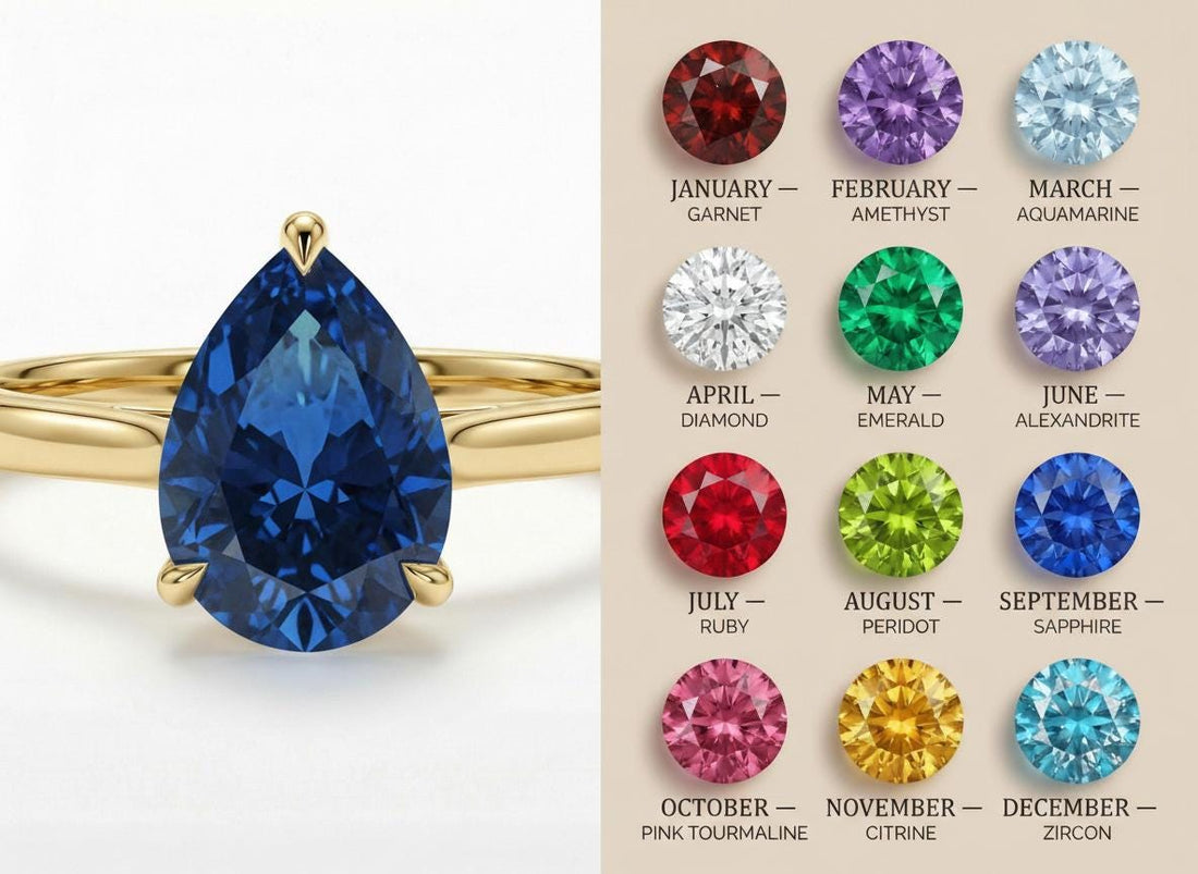 London Blue Topaz Birthstone  Ring, Pear Cut Solitaire Engagement Ring, December Gemstone, Teardrop Promise Ring