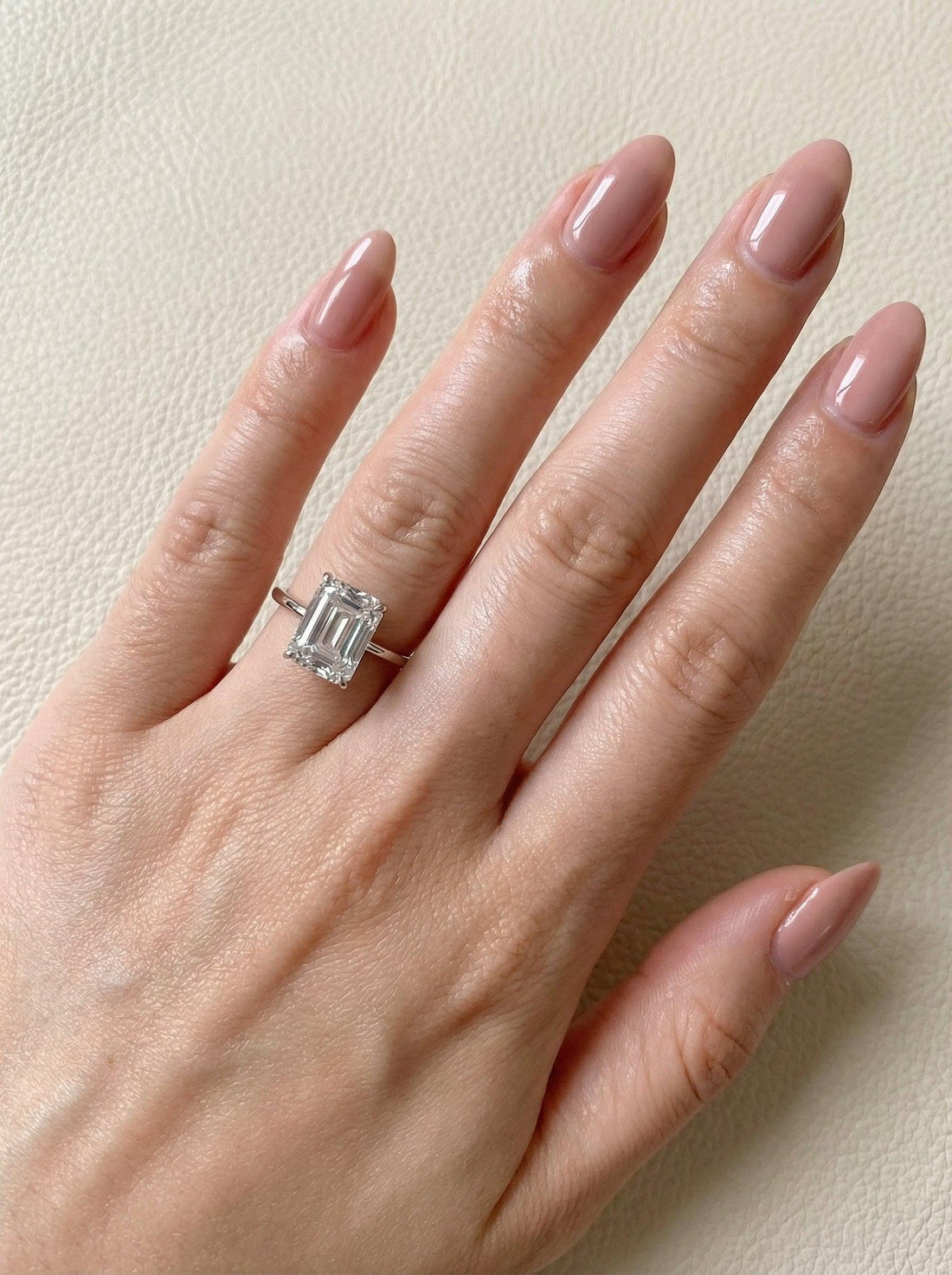 Radiant Cut Solitaire Engagement Ring, 18K Gold Promise Ring Gift for Women, Solitaire Rectangle Stone Ring, Travel Ring