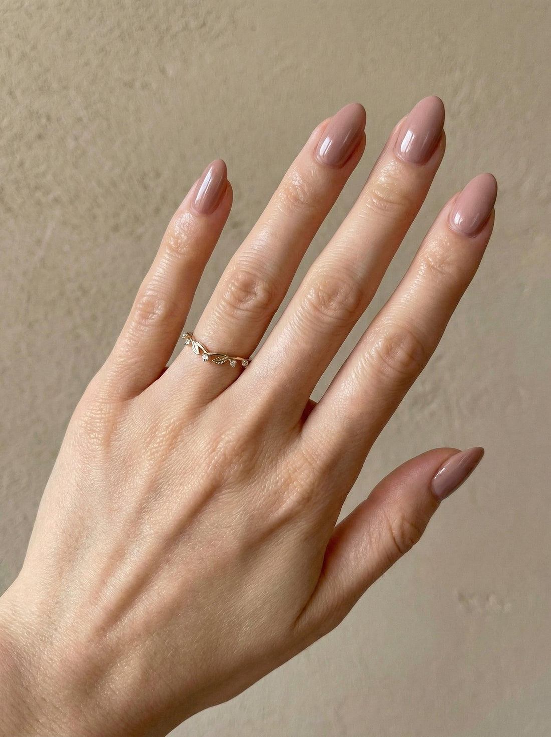 Gold Moissanite Leaf Ring, Nature Inspired Wedding Band, Matching Stackable Band for Women, Vintage Inspired Band Gift for Her