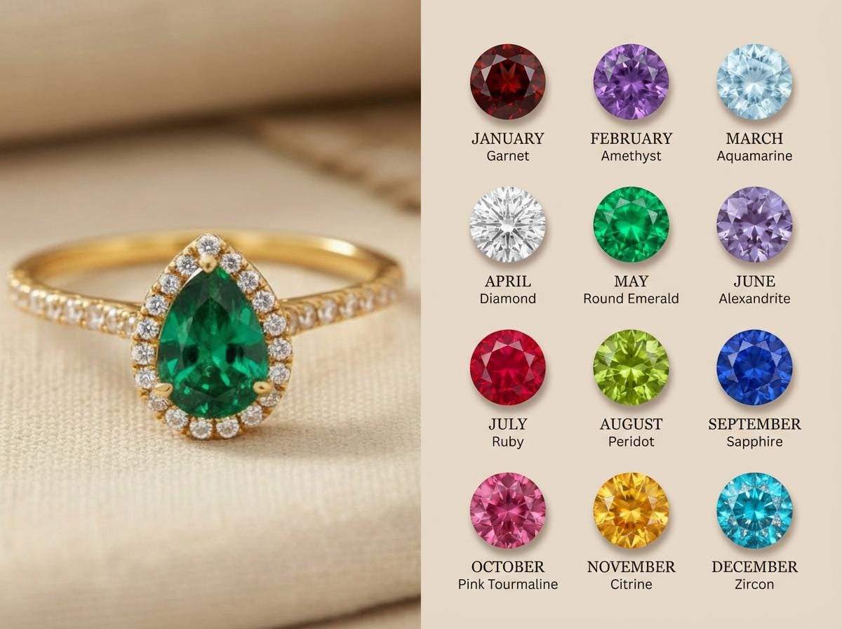 Anniversary Gift Pear Emerald Ring Halo Engagement Ring  14K Gold Promise Ring Bridal Jewelry Gift for Her May Birthstone Gift