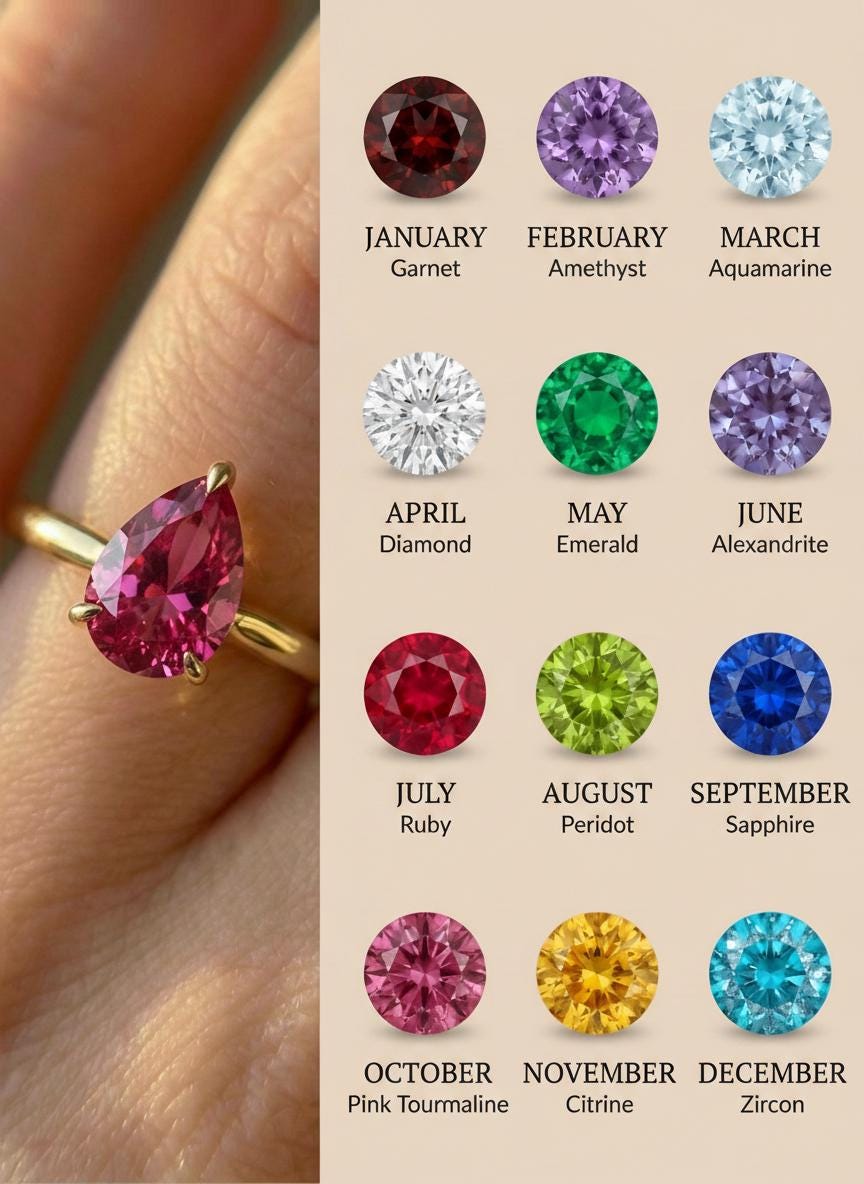 Pink Tourmaline Birthstone  Ring, Pear Cut Solitaire Engagement Ring, October Gemstone, Teardrop Promise Ring