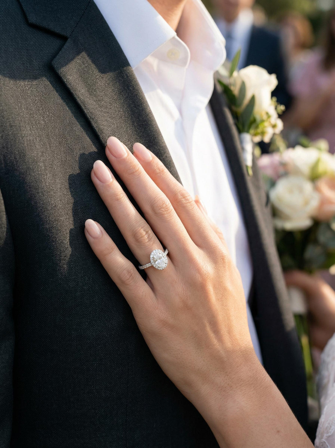 Simulated Diamond Engagement Ring Travel Ring Proposal Oval Cut Anniversary Ring