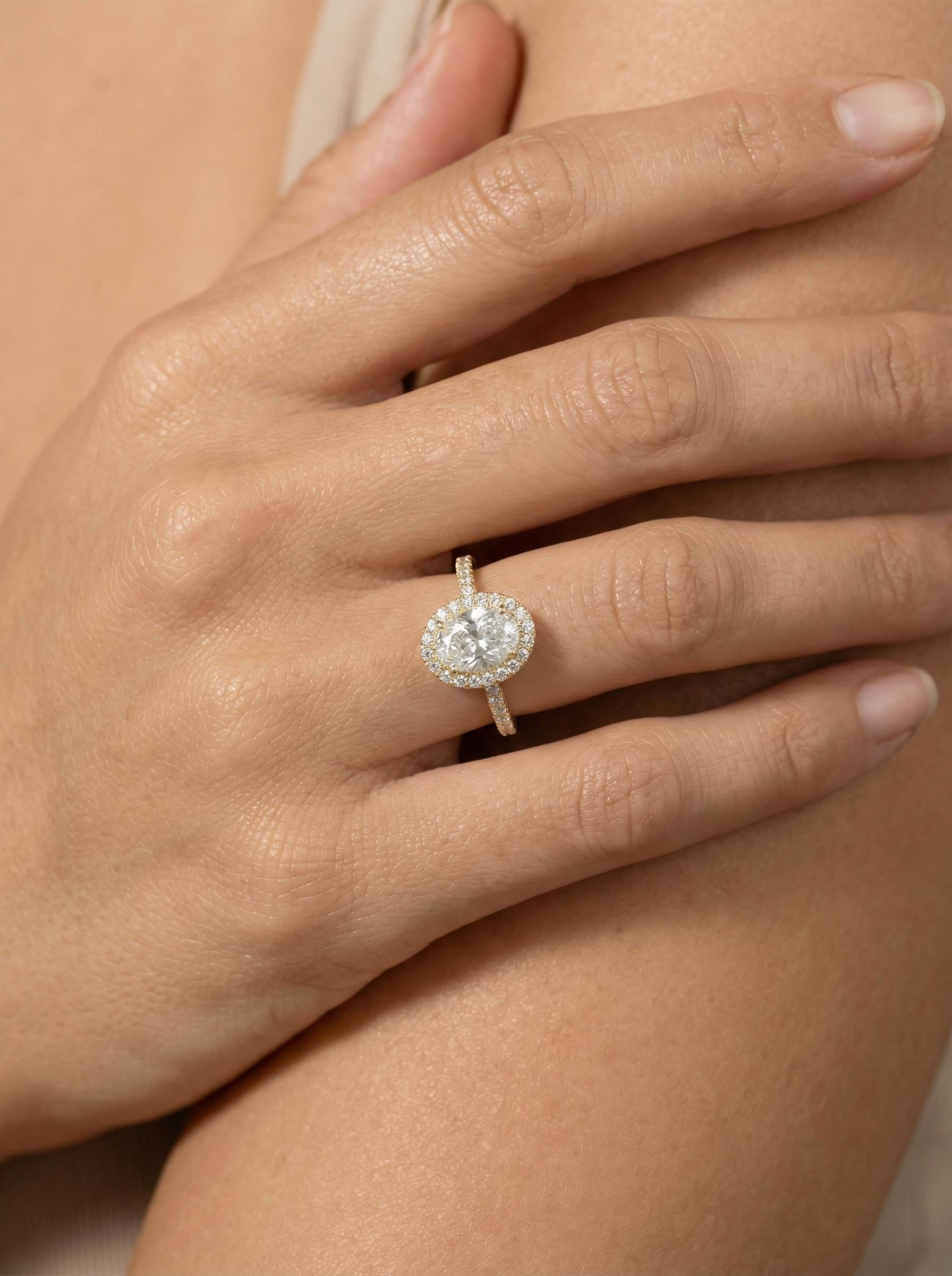 Simulated Diamond Engagement Ring Travel Ring Proposal Oval Cut Anniversary Ring