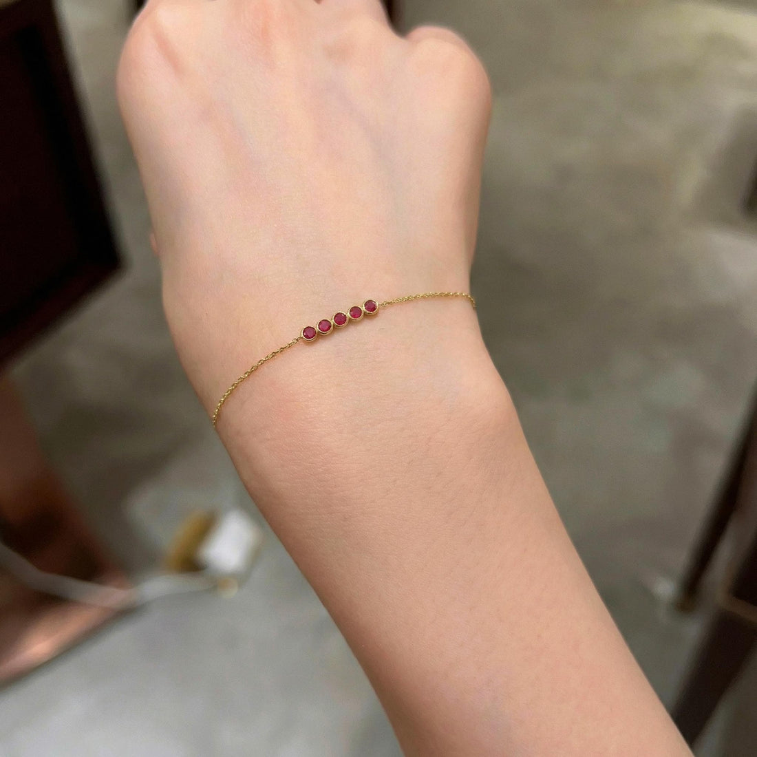 Birthstone Bracelet, Personalized Bridesmaid Gift, Dainty Custom Gemstone Bracelet, Bridal Party Jewelry