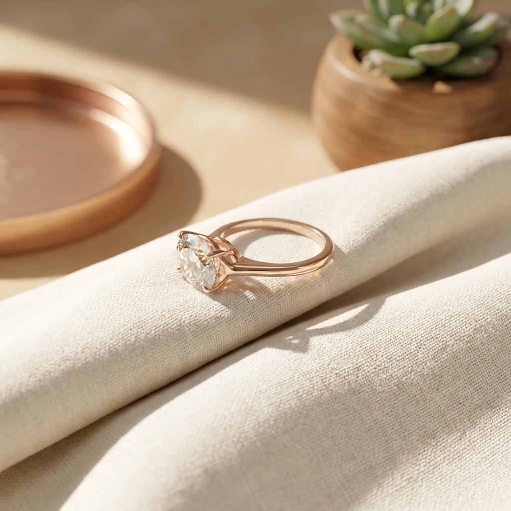 2CT East West Oval Moissanite Engagement Ring, Oval Pinky Ring, 14K Solid Gold Moissanite Solitaire Ring, Promise Ring