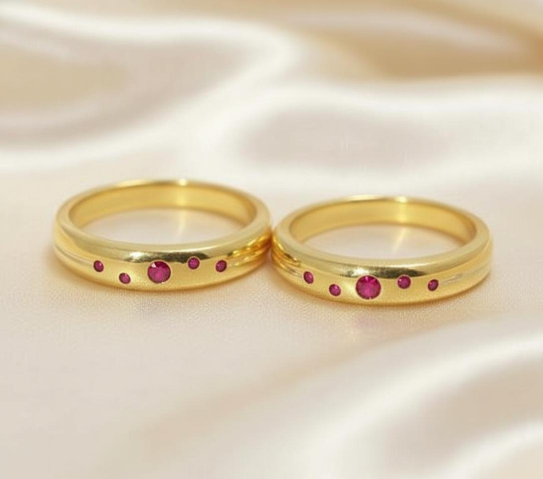 Push Present Birthstone Ring Garnet Wedding Band Push Present Birthstone Ring Flush Set Stacking Ring January Birthstone Jewelry