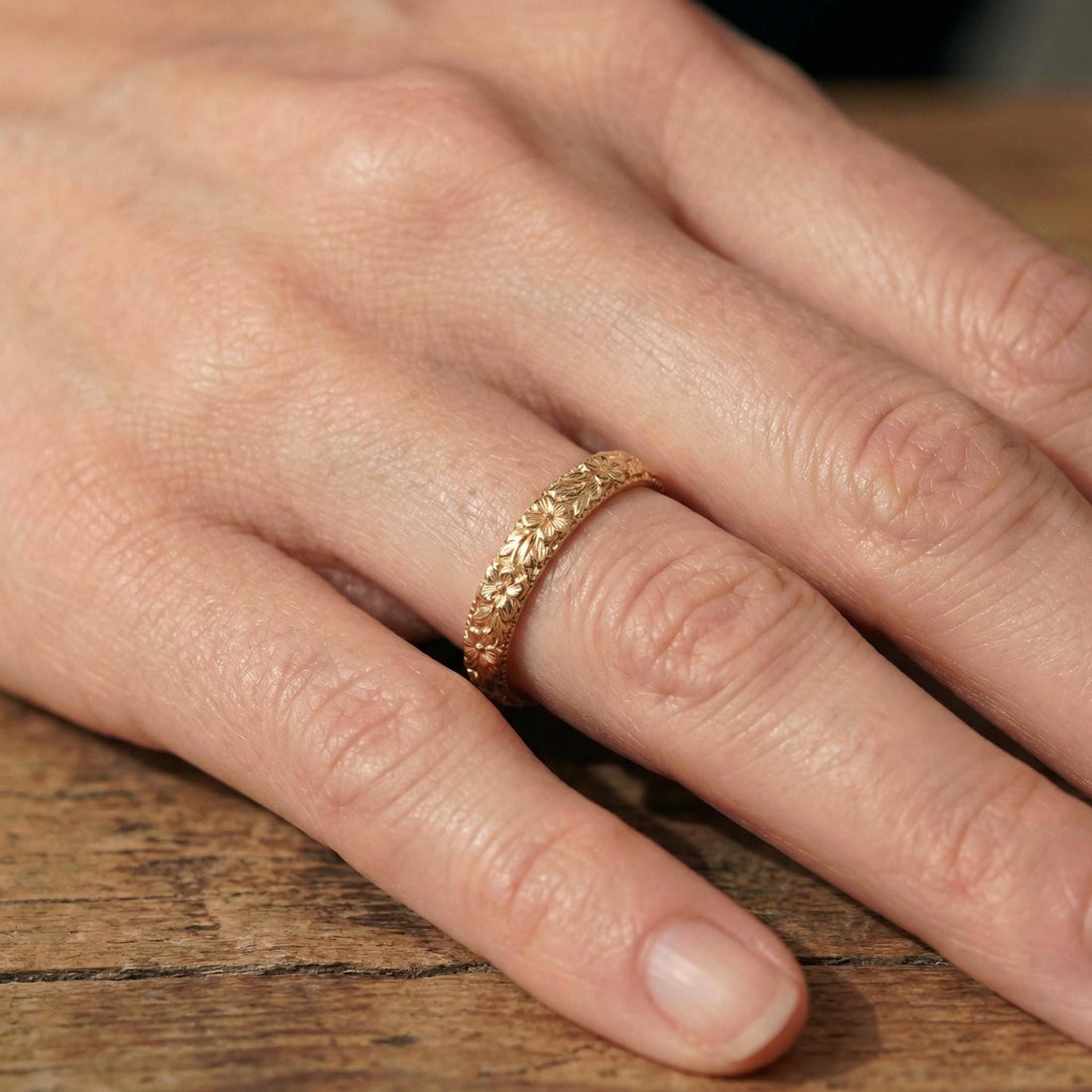 Violet Flower Ring for Her – February Birthday Gift – Unique Vintage Style Flora Ring-Bridemaid Gift