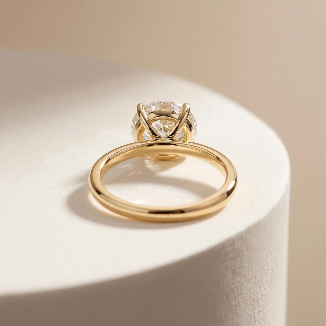2.0 CT East West Oval Cut Diamond Ring, Yellow Gold Vermeil Ring, Dainty Travel Engagement Ring Gift for Her