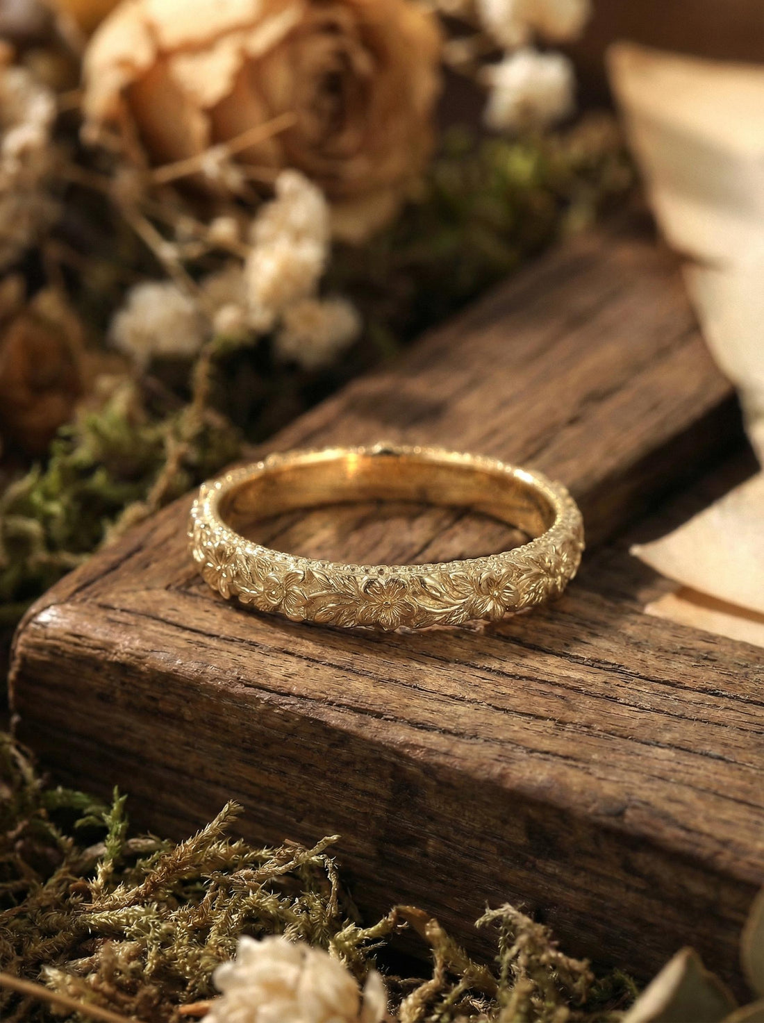 Violet Flower Ring for Her – February Birthday Gift – Unique Vintage Style Flora Ring-Bridemaid Gift