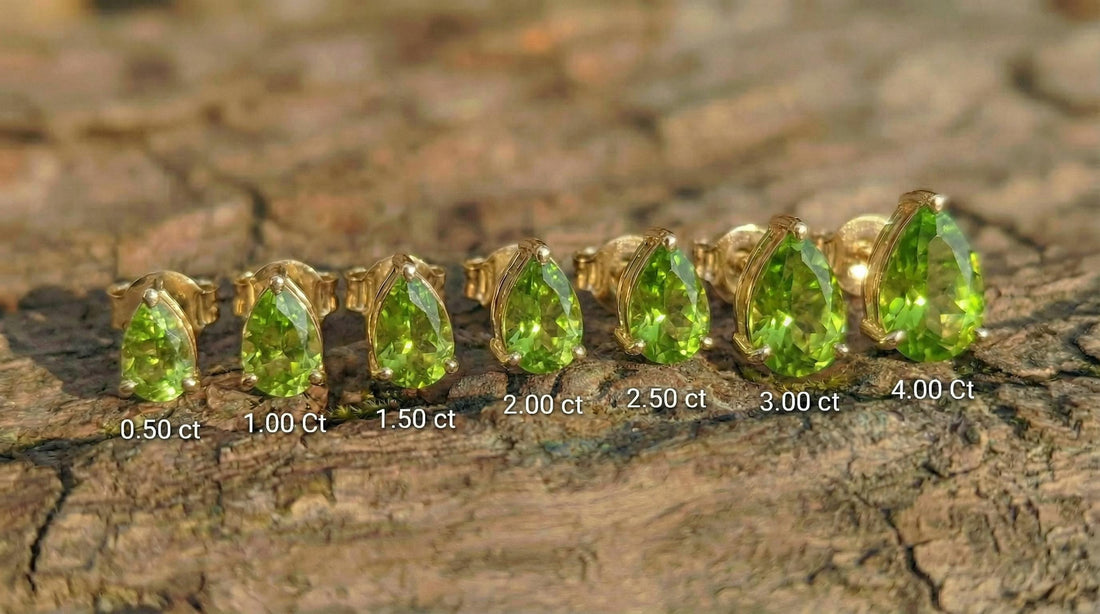 Vibrant Peridot Teardrop Stud Earrings - Genuine Pear Shape Peridot Gold Studs - Dainty August Birthstone Everyday Fine Jewelry Gift
