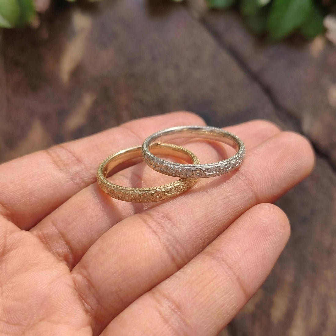 Vintage Gold Marigold Flower Ring, October Birth Flower Jewelry, Floral Botanical Wedding Band for Her