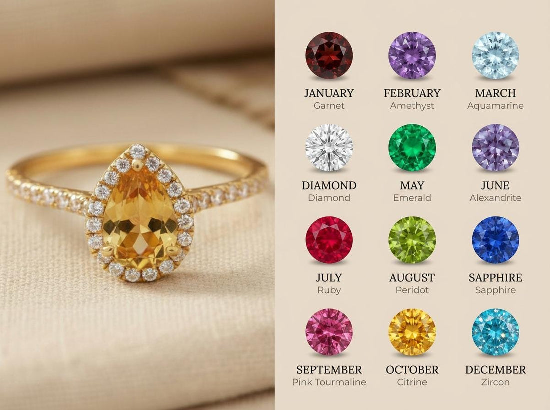 Citrine Birthstone Engagement Ring November Birthstone Ring Halo Engagement Ring 14K Gold Promise Ring Bridal Jewelry Gift for Her