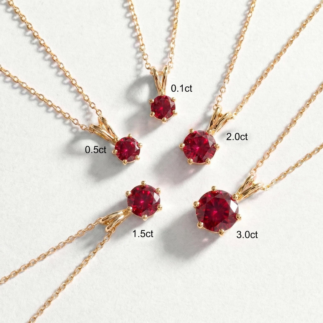 Ruby Necklace, Solitaire Pendant, July Birthstone Necklace, Dainty Red Gemstone Necklace for Her