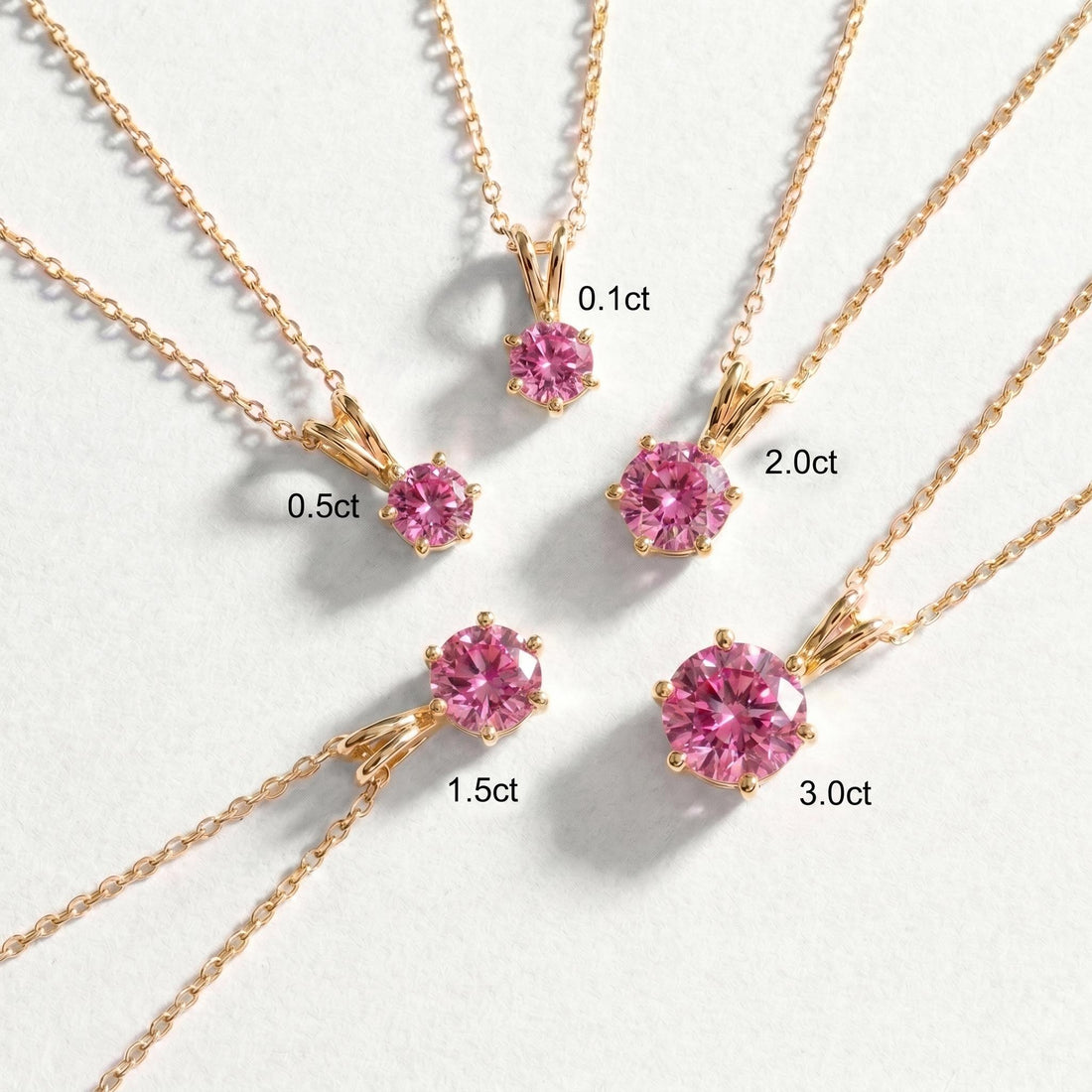 Pink Sapphire Necklace, Solitaire Pendant, Dainty Pink Gemstone Necklace, Minimalist Jewelry Gift for Her