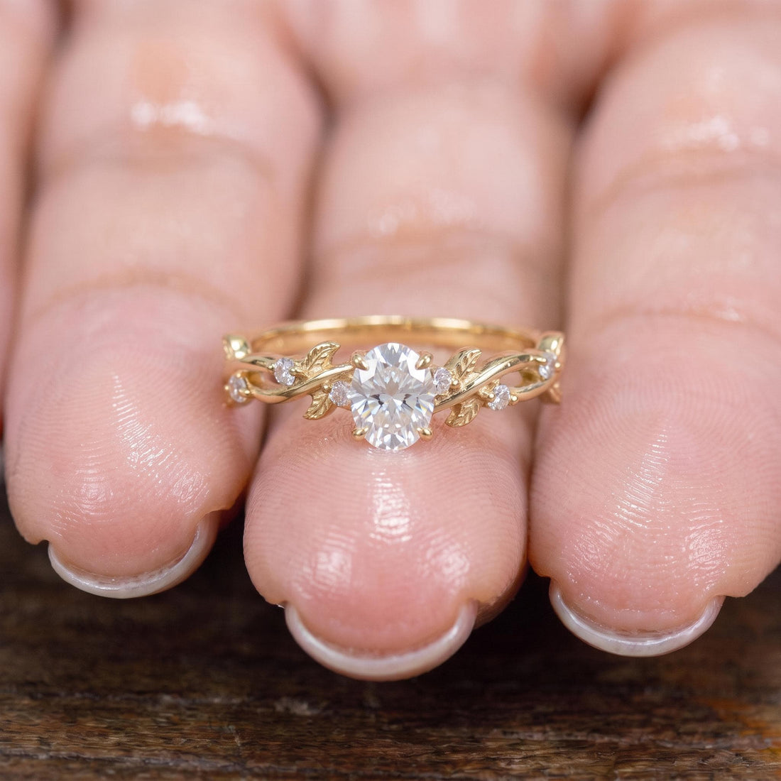 Lab Grown Diamond Ring for Women –Mother's Day Gift – 14K Gold Nature Inspired Jewelry-Engagement Ring