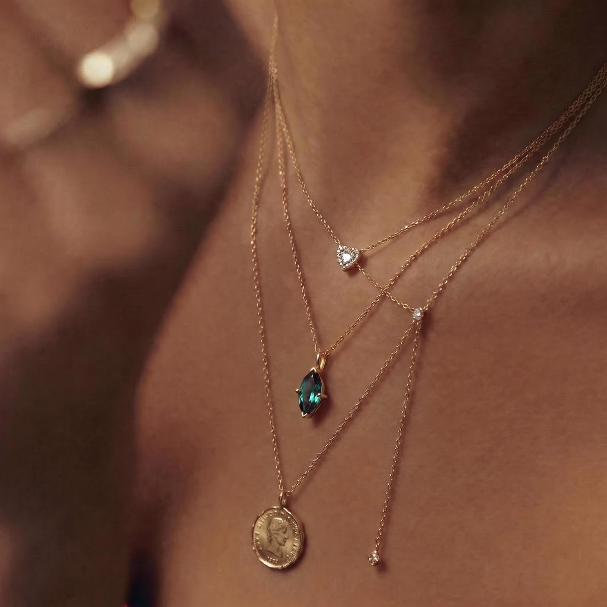 Marquise Alexandrite Necklace | June Birthstone Gift | 14K Gold Color Change Gemstone Pendant | Dainty Unique Gift for Her