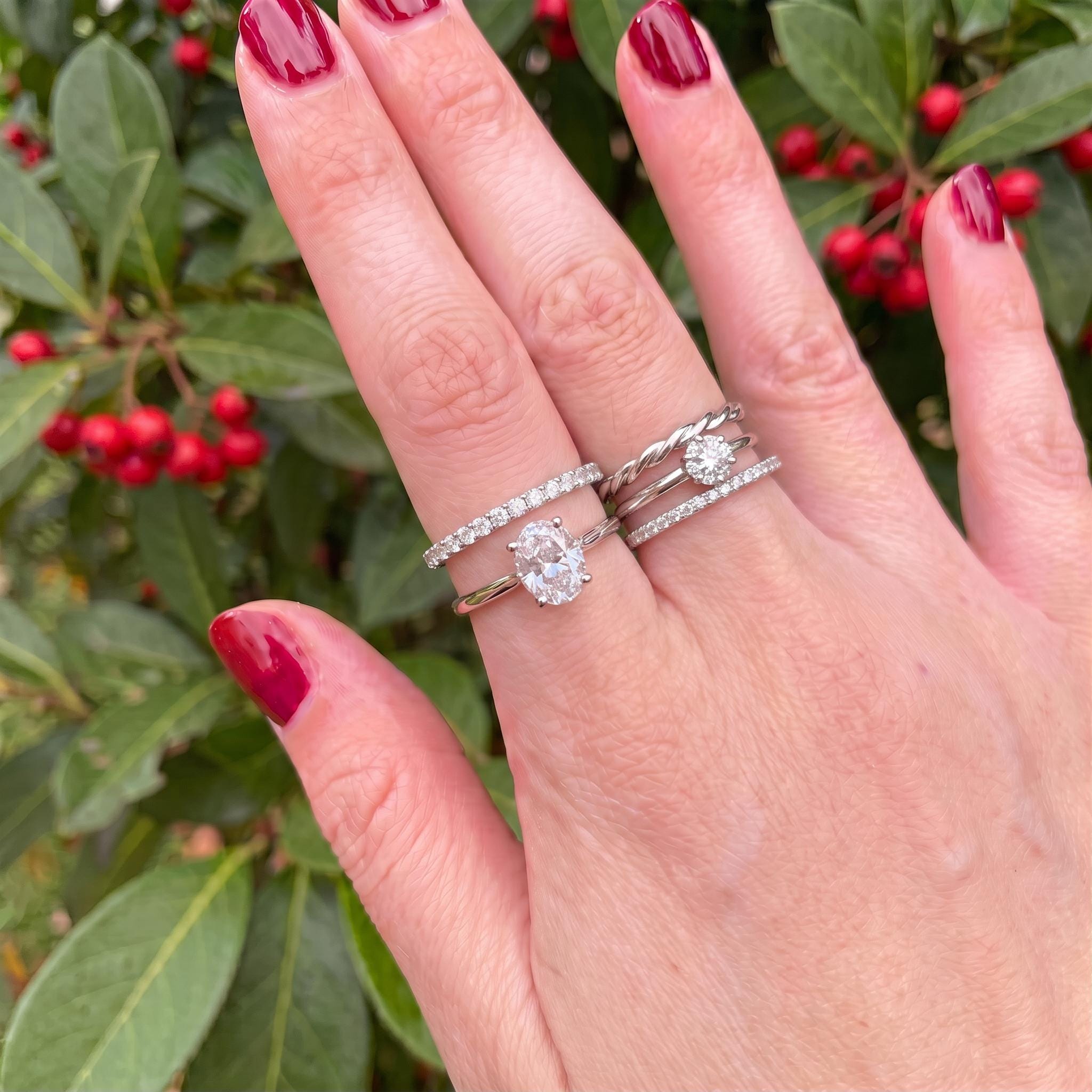 1.25 CT Elegant Oval Cut Diamond Engagement Ring | Hidden Halo Pavé Solitaire Ring | 14K Gold Proposal Ring | Anniversary Ring Gift for Her