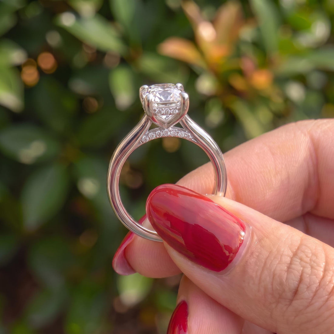 Asscher Cut Diamond Solitaire Engagement Ring | Classic Cathedral Set Proposal Ring | Timeless Anniversary Gift for Her