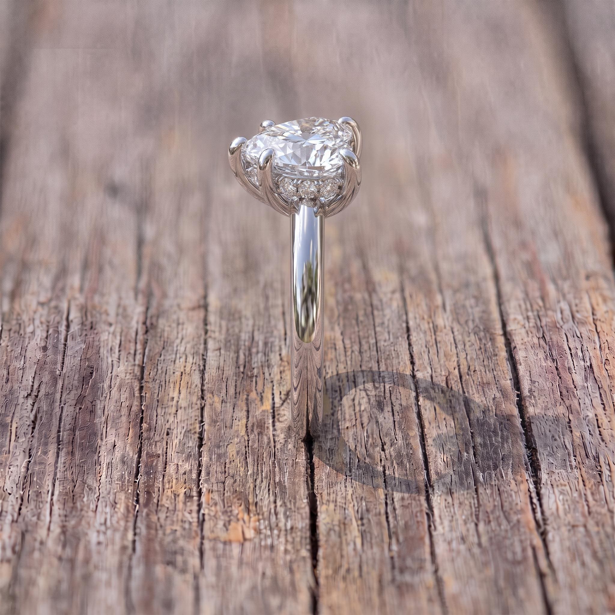 Heart Shaped Diamond Engagement Ring, Solitaire Promise Ring, Dainty Anniversary Gift for Her, Unique Wedding Proposal Jewelry