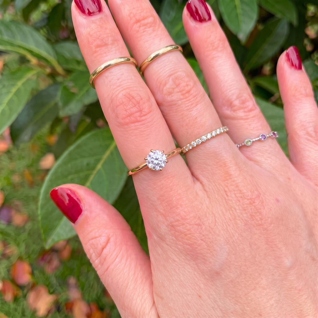 Moissanite Solitaire Engagement Ring | Round Brilliant Moissanite Promise Ring | Timeless Wedding Anniversary Ring Gift for Her