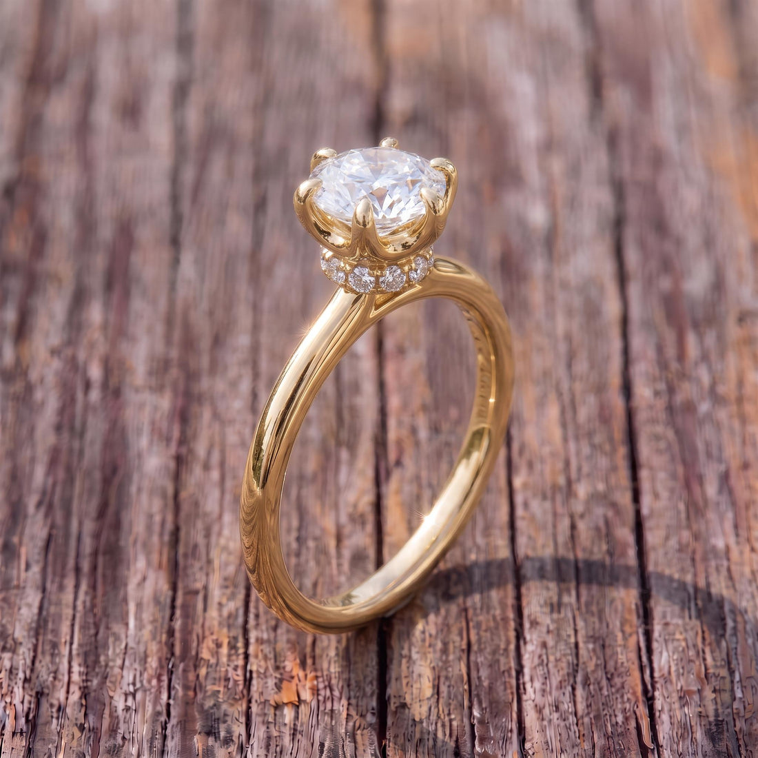 Moissanite Solitaire Engagement Ring | Round Brilliant Moissanite Promise Ring | Timeless Wedding Anniversary Ring Gift for Her