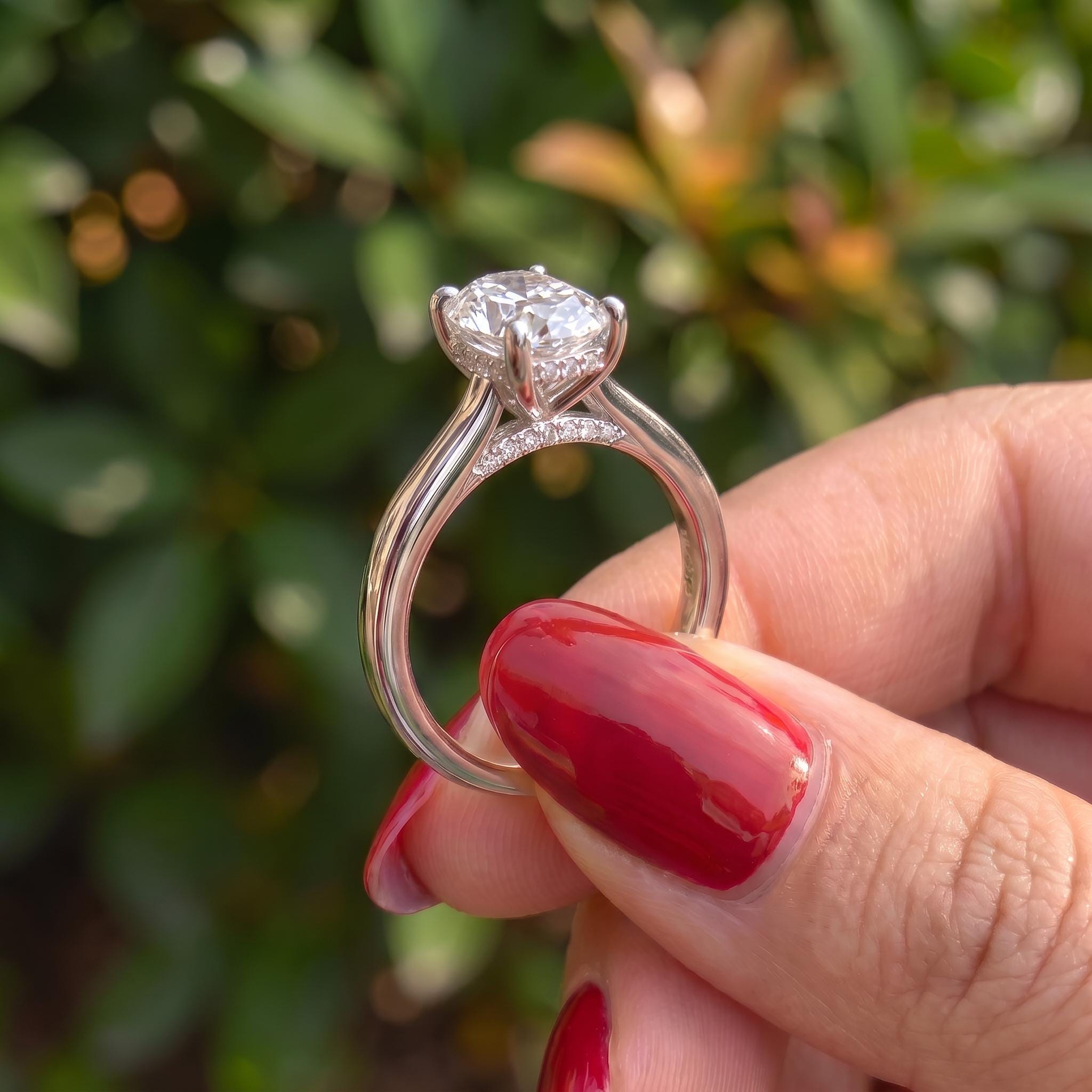 1.25 CT Elegant Oval Cut Diamond Engagement Ring | Hidden Halo Pavé Solitaire Ring | 14K Gold Proposal Ring | Anniversary Ring Gift for Her