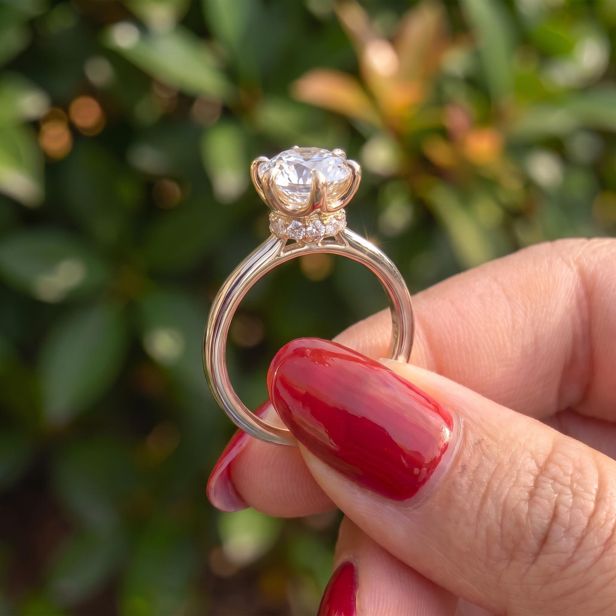 Moissanite Solitaire Engagement Ring | Round Brilliant Moissanite Promise Ring | Timeless Wedding Anniversary Ring Gift for Her