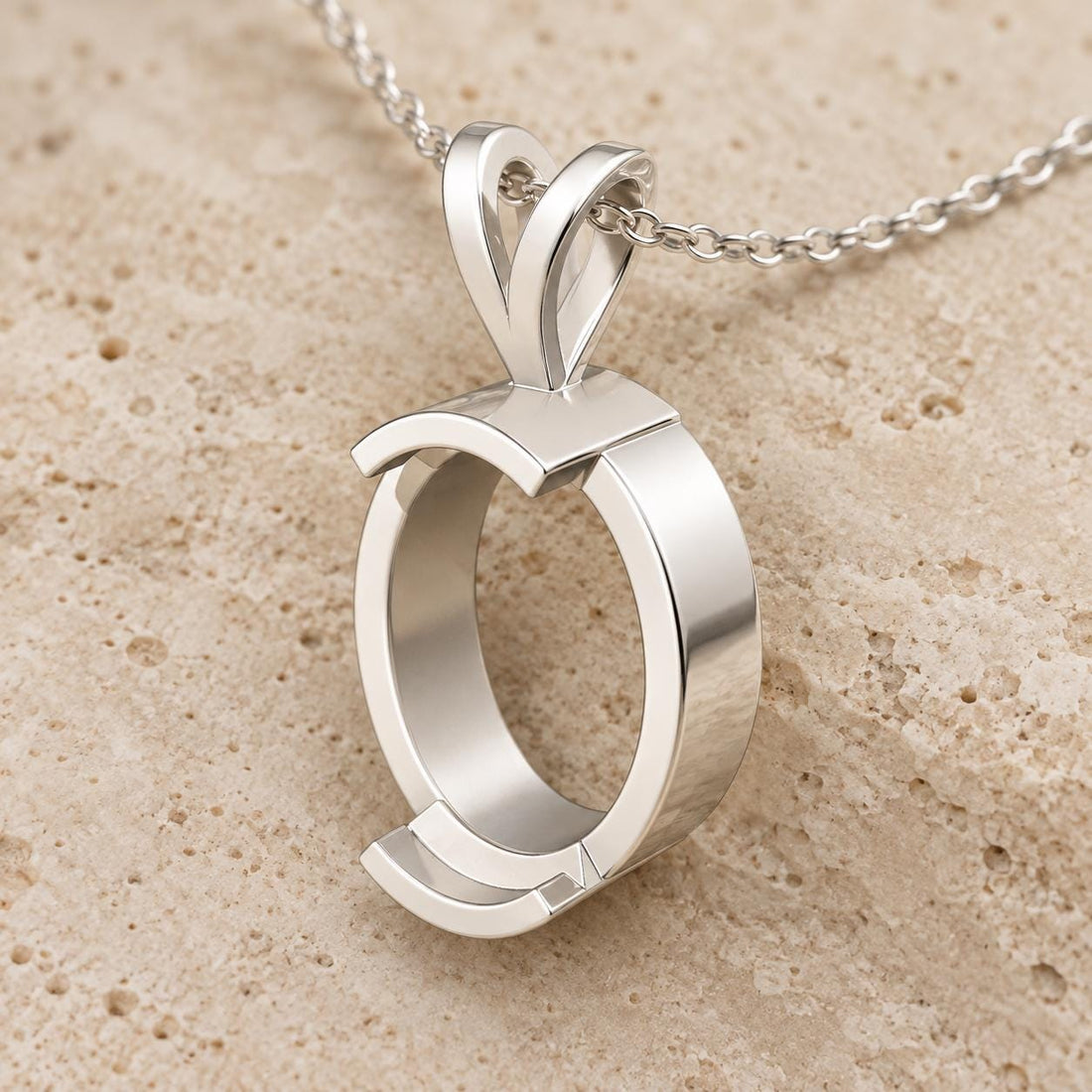 Oval Bezel Pendant Setting 9x7mm, Empty 925 Sterling Silver Pendant Mount with Looped Bail, Blank Necklace Setting for DIY