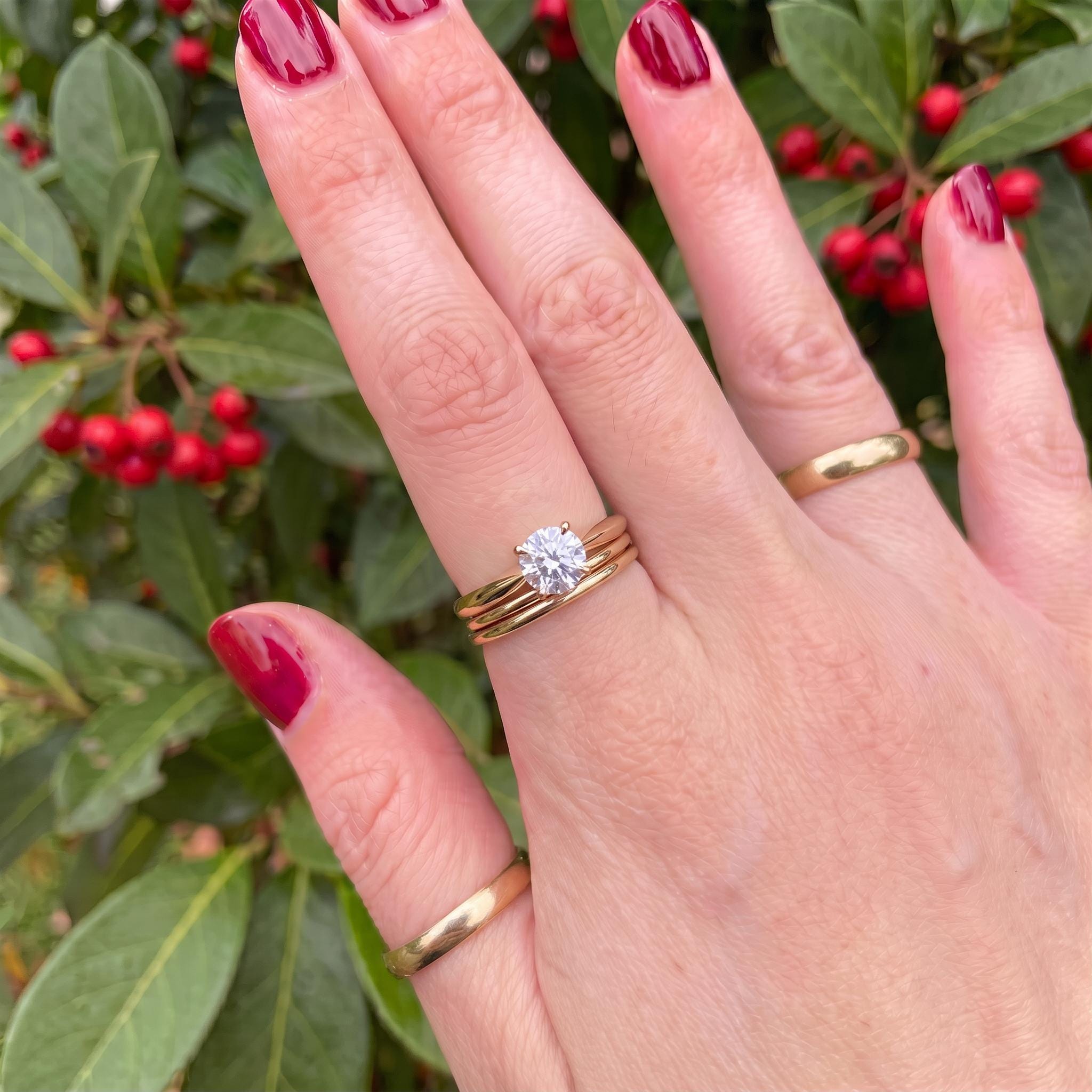 Classic Solitaire Diamond Engagement Ring | Brilliant Cut Diamond in Sterling Silver | Timeless Proposal Ring | Anniversary Gift