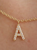 Custom Initial Necklace / Gold Plated CZ Name necklace / Personalized Necklace / Dangle Name Necklace / layering necklace