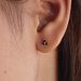 Trinity Stud Earrings / Lab-Grown Blue Sapphire Sterling Silver Earrings / Gold Plated Earrings / Three Stone Earrings