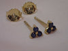 Trinity Stud Earrings / Lab-Grown Blue Sapphire Sterling Silver Earrings / Gold Plated Earrings / Three Stone Earrings