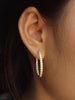 Simulated Diamonds Hoop Earrings / 925 Sterling Silver Earrings / Huggie Hoops Earrings / Minimalist Hoop Earring for Women