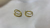 Tiny Double Hoop Twist Earrings / 11 MM Gold Plated Piercing Earrings / Mini Huggie Earrings / Sterling Silver Minimal Spiral Earring