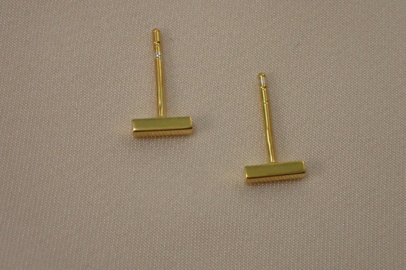 Bar Earrings / Sterling Silver Stud Earrings / Dainty Bar Earrings / Minimalist Silver Earrings / Simple Daily Wear Earrings