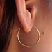 Minimalist Hoop Earring / 23 MM Gold Plated Hoop Earrings / Sterling Silver Huggie Hoops / Lightweight Bridal Earrings Gift