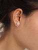 Daisy Stud Earrings / 925 Sterling Silver flower earrings / Simulated Diamonds Minimalist Earrings / Floral Jewelry