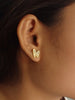 Butterfly Stud Earrings / Simulated Diamonds Butterfly Earrings / 925 Sterling Silver Minimalist Earrings / Gold Plated CZ Earrings