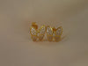 Butterfly Stud Earrings / Simulated Diamonds Butterfly Earrings / 925 Sterling Silver Minimalist Earrings / Gold Plated CZ Earrings