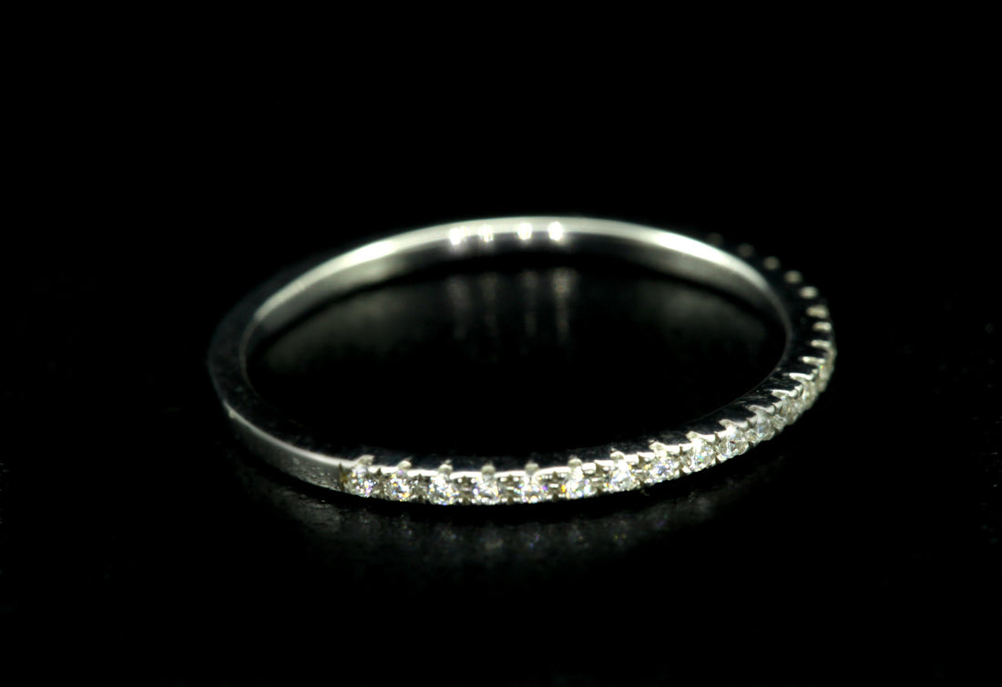 1.5mm White Gold Eternity Wedding Band Rose Gold Wedding Band Platinum Eternity Wedding Band Half VS F-G Diamonds Best Value!!