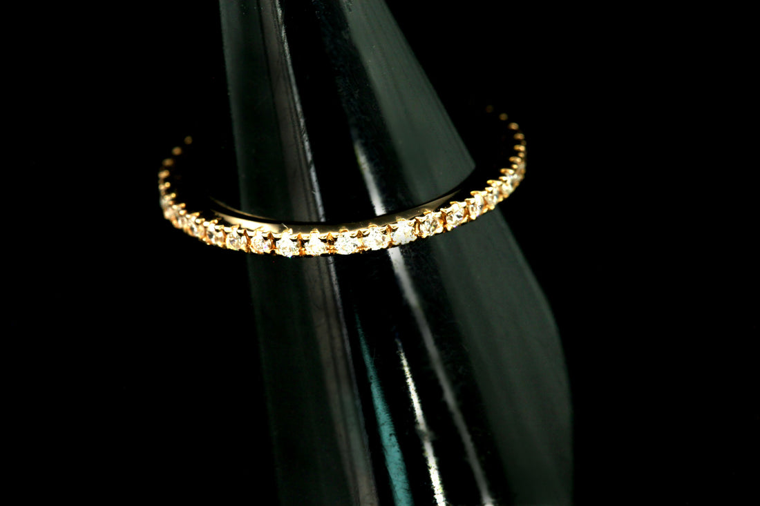 London Blue Topaz Eternity Ring - 2.0mm White Gold Topaz Wedding Ring -  Blue Topaz Wedding Band